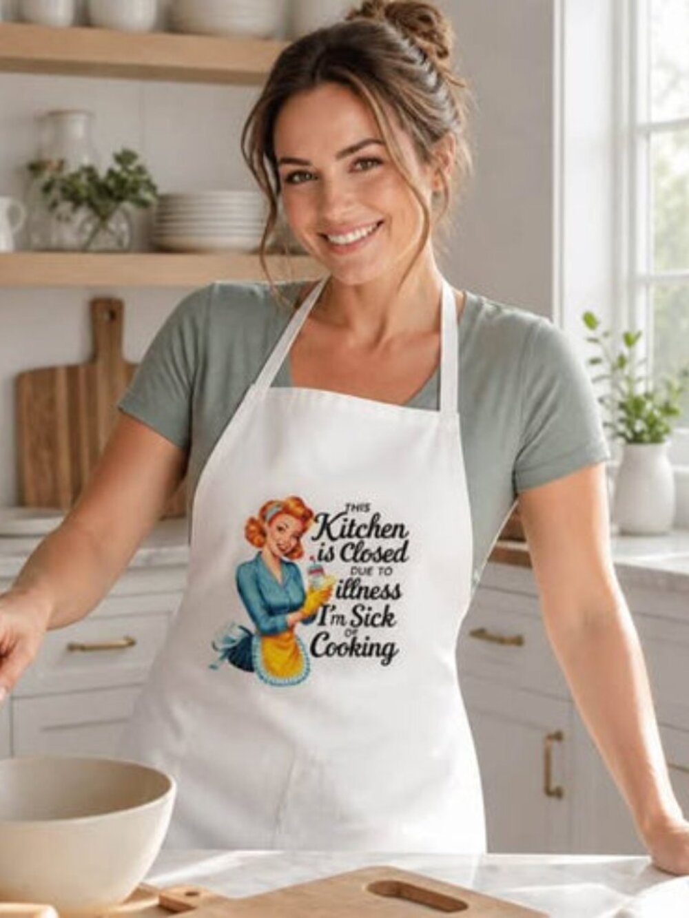 Kitchen Apron This Kitchen Is Closed Sick of Cooking